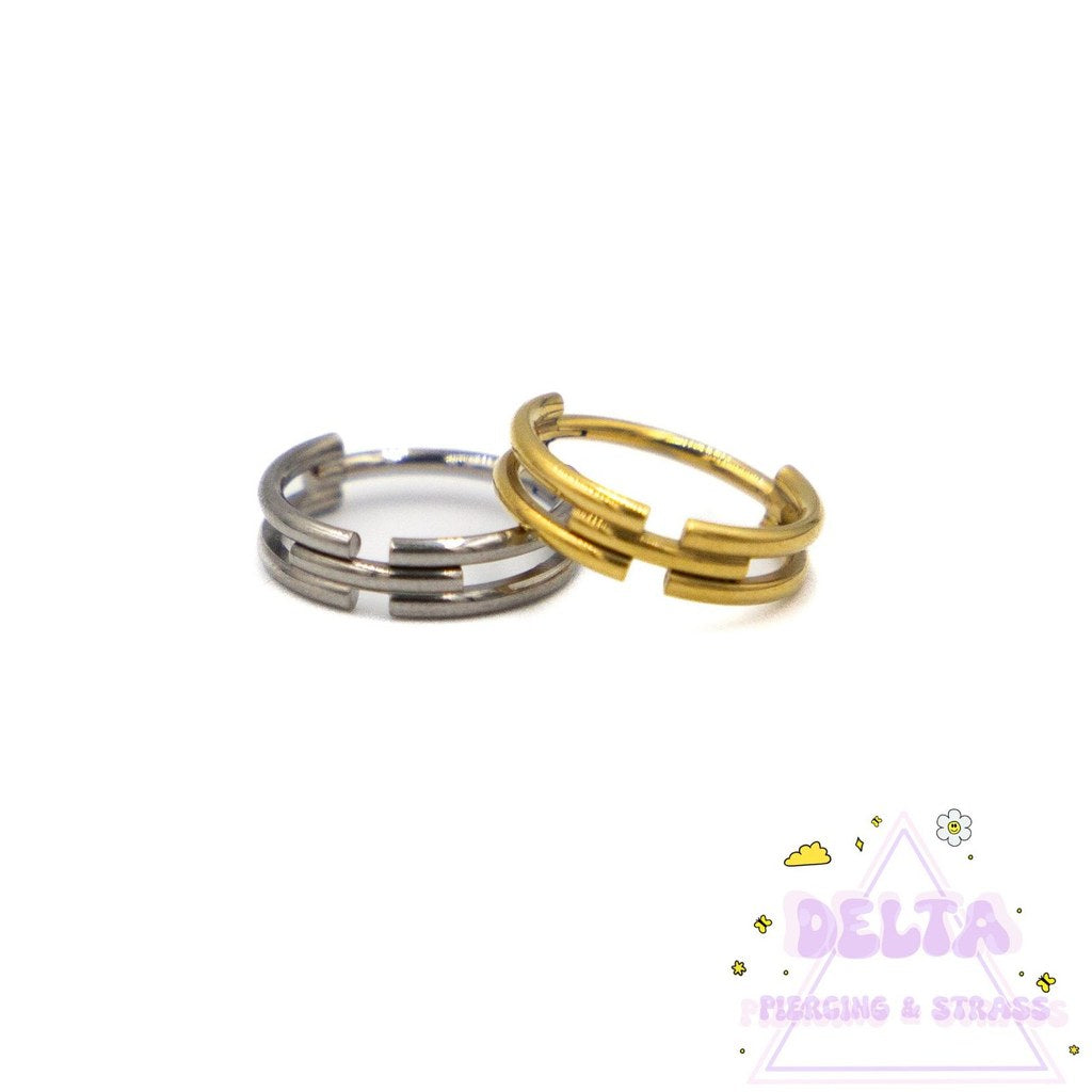 Anneau double en titane