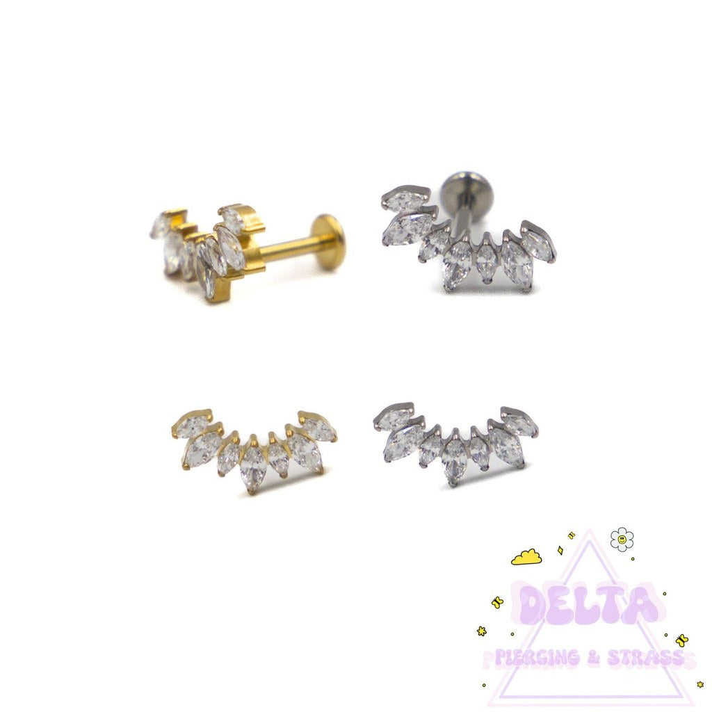 Piercing en titane – Arc 7 zirconiums