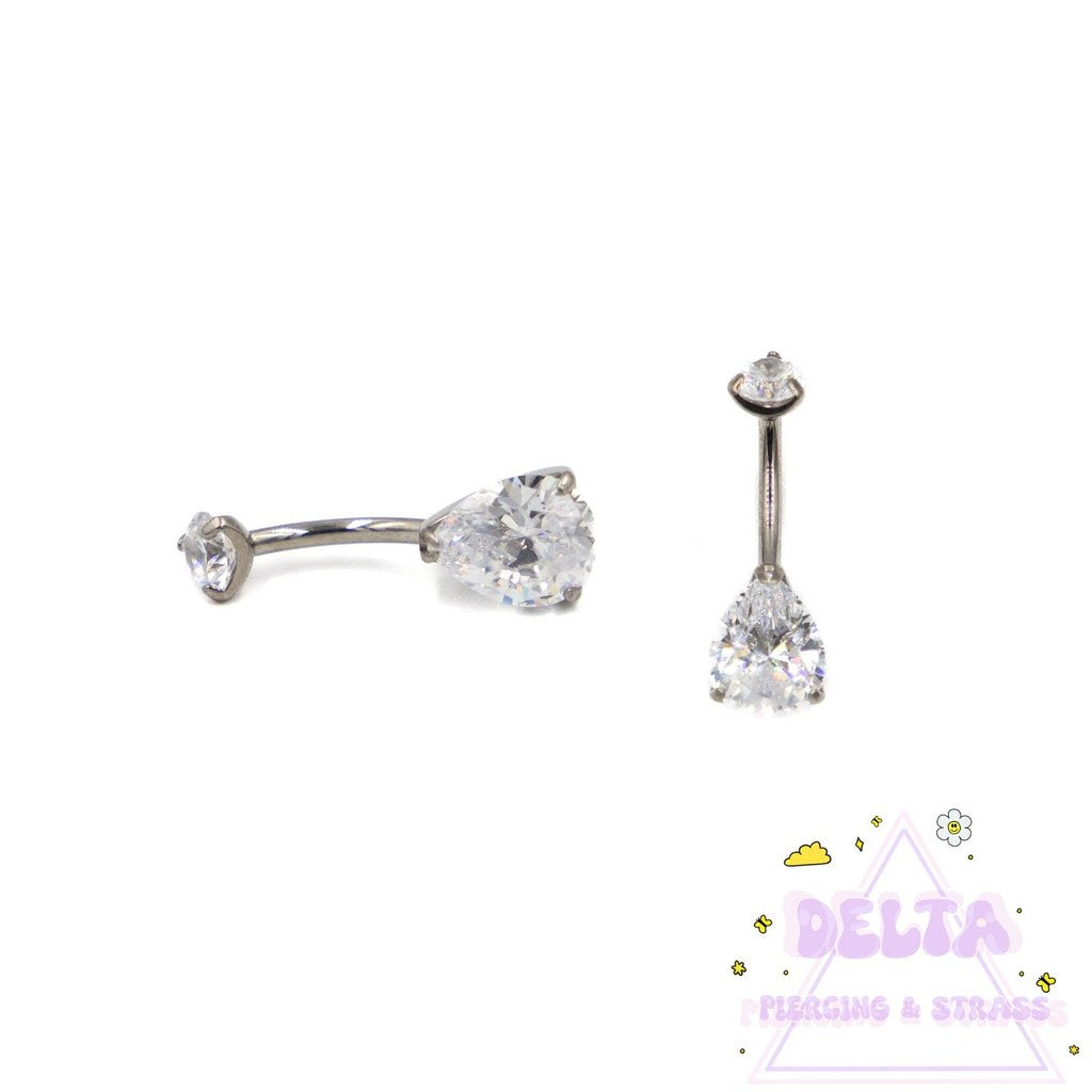 Piercing Nombril Goutte Strass