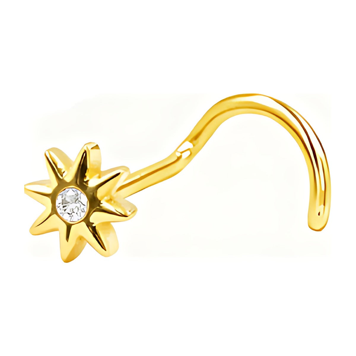Bijou de piercing nez en titane doré