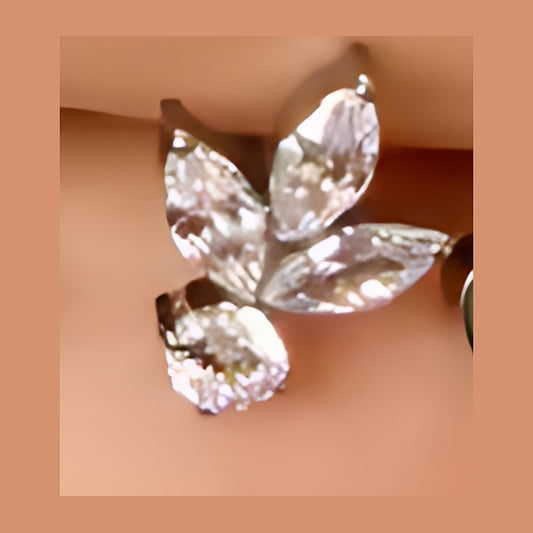Piercing bouquet de marquises en titane argenté