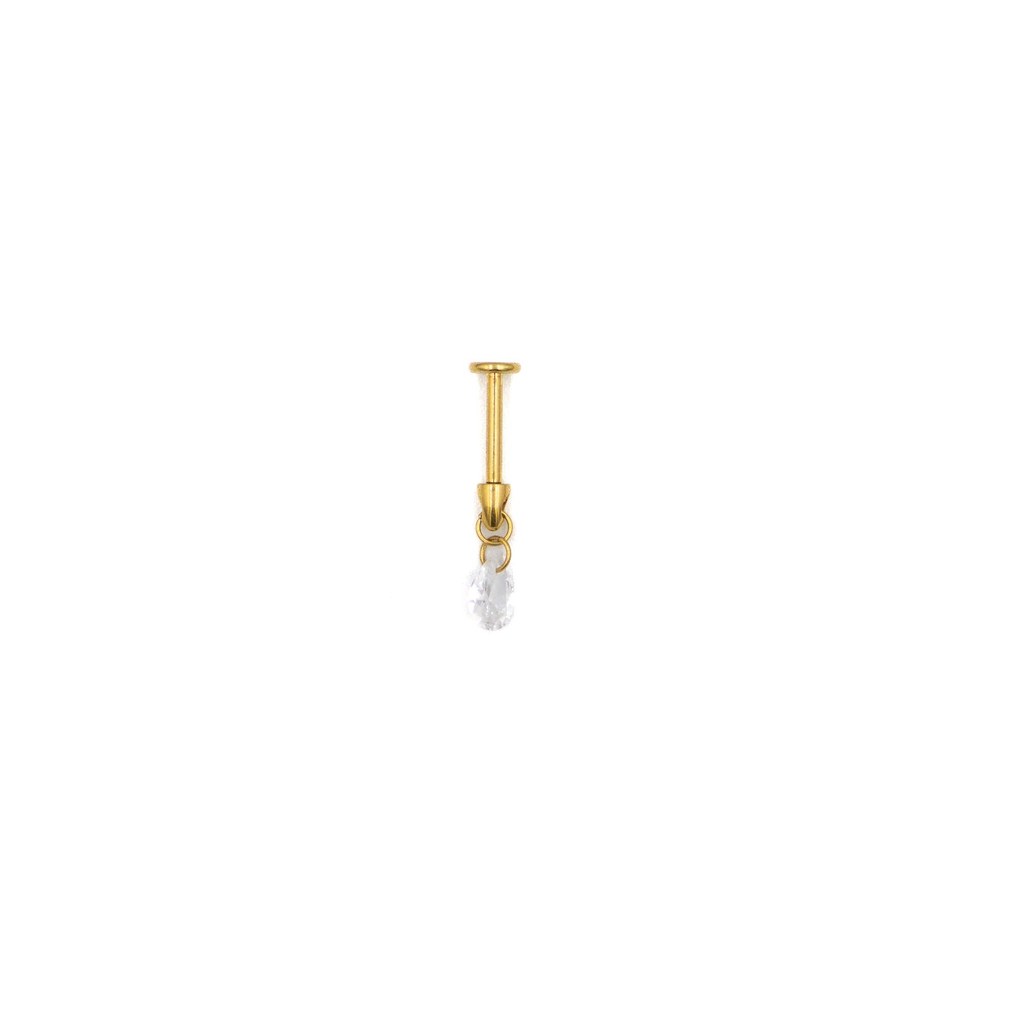 Piercing en titane – Pendentif goutte zirconium