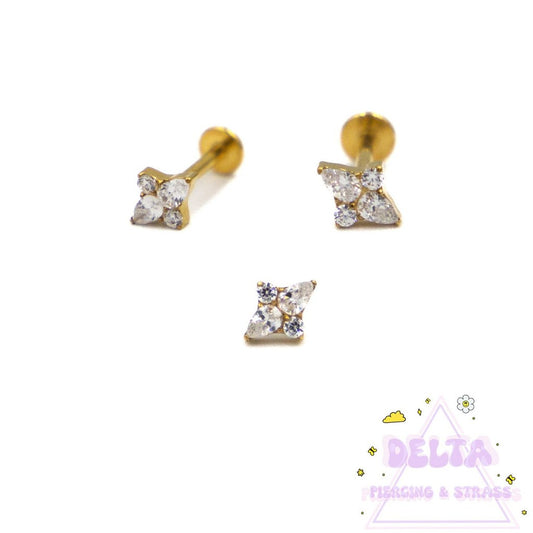 Piercing en titane – Fleur brillante