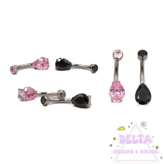 Piercing nombril goutte en titane