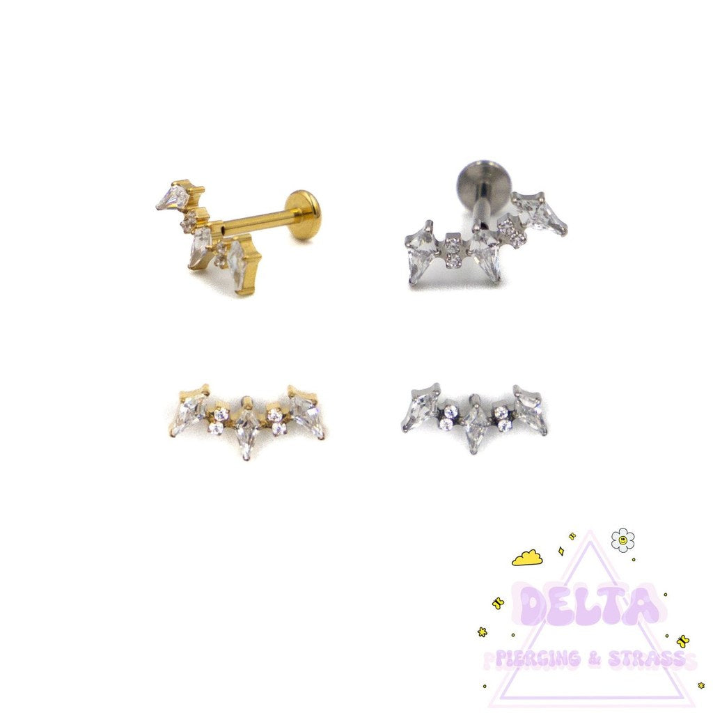 Piercing en titane – Arc 5 zirconiums