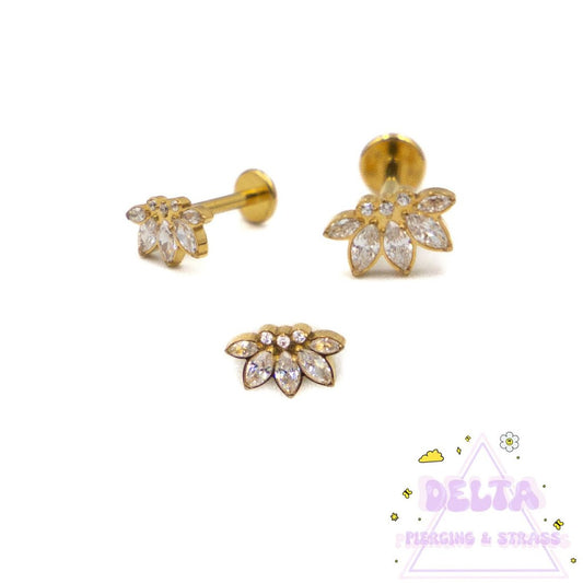 Piercing en titane – Marquise doré