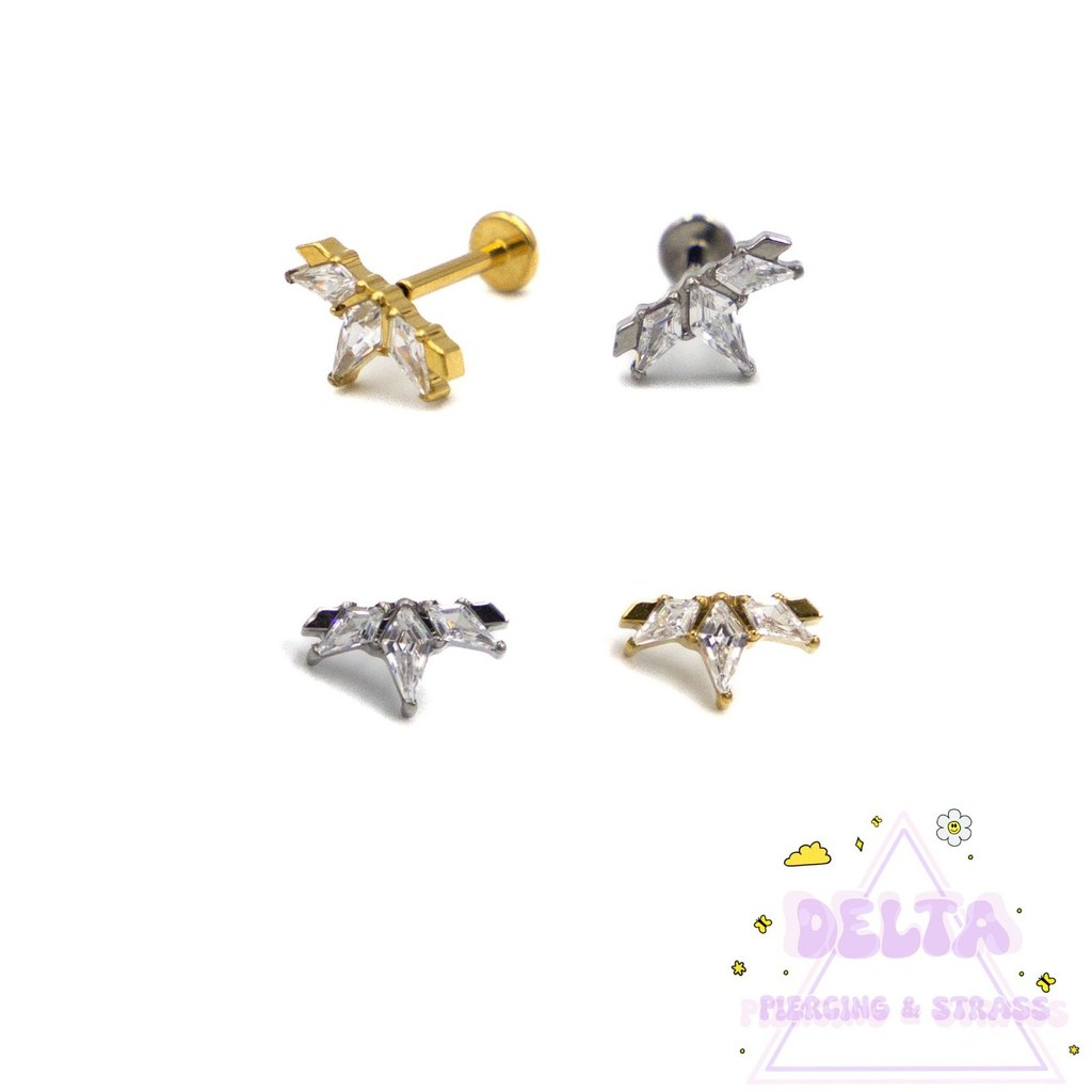 Piercing en titane – Aile cristal