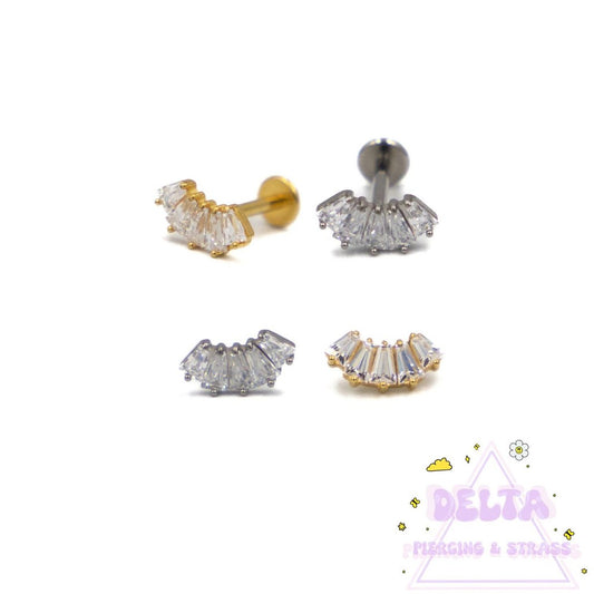 Piercing en titane – Arc 5 zirconiums