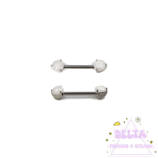 Piercing Téton en Titane avec Pierre de Lune