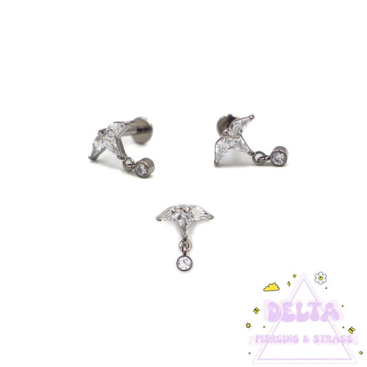 Piercing Aile Strass en Titane