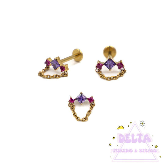 Piercing Chaîne Royale en Titane Doré